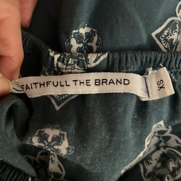 Faithfull the Brand grayish blue patterned romper - Picture 12 of 13